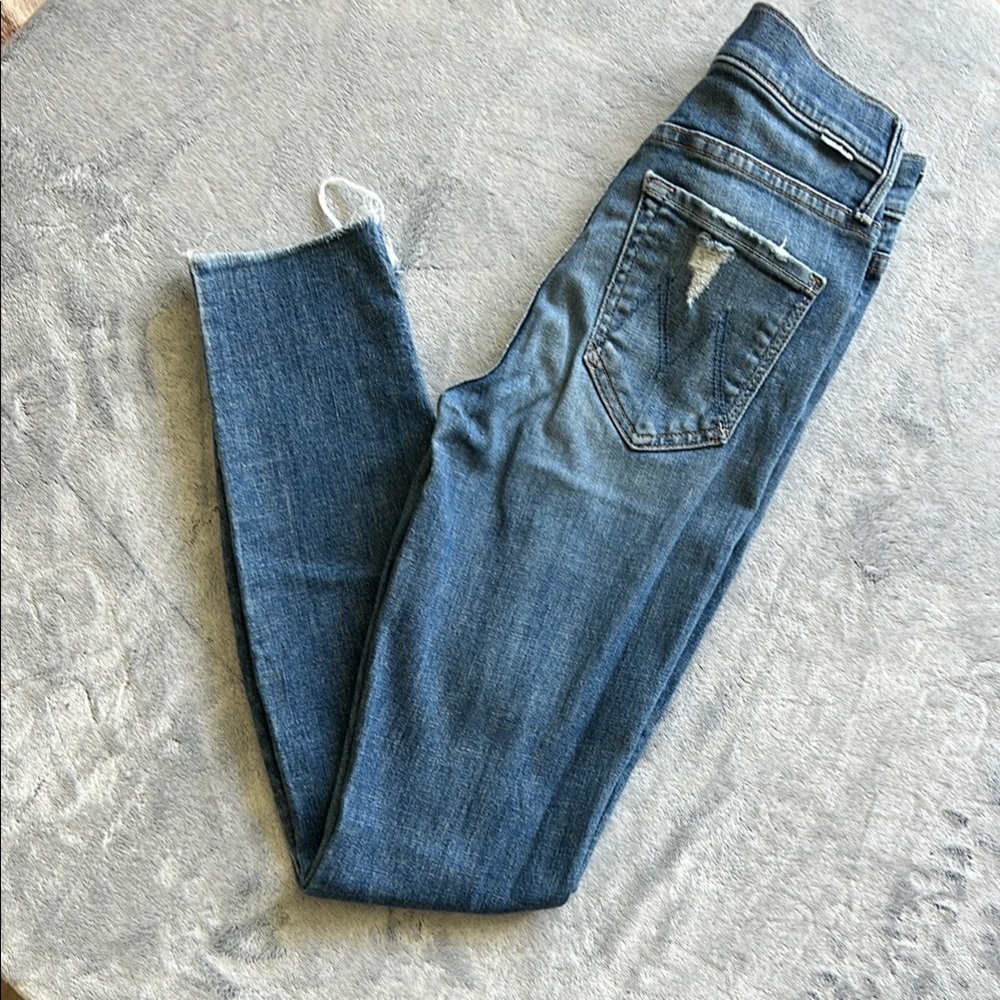 MOTHER Ankle factory distressed, Blue Jeans